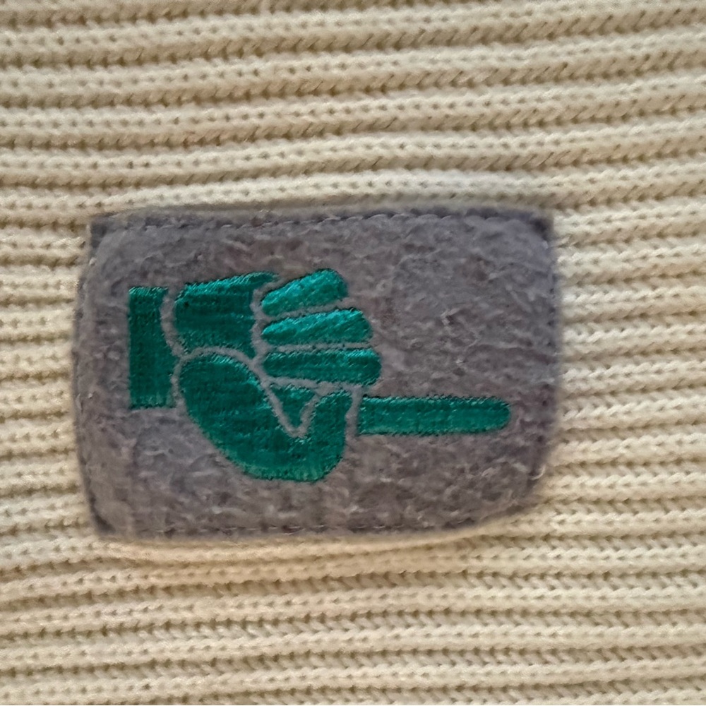 Cliff Engle Vintage wool blend Miami Dolphins Collar White Sweater USA LARGE L - Picture 3 of 8